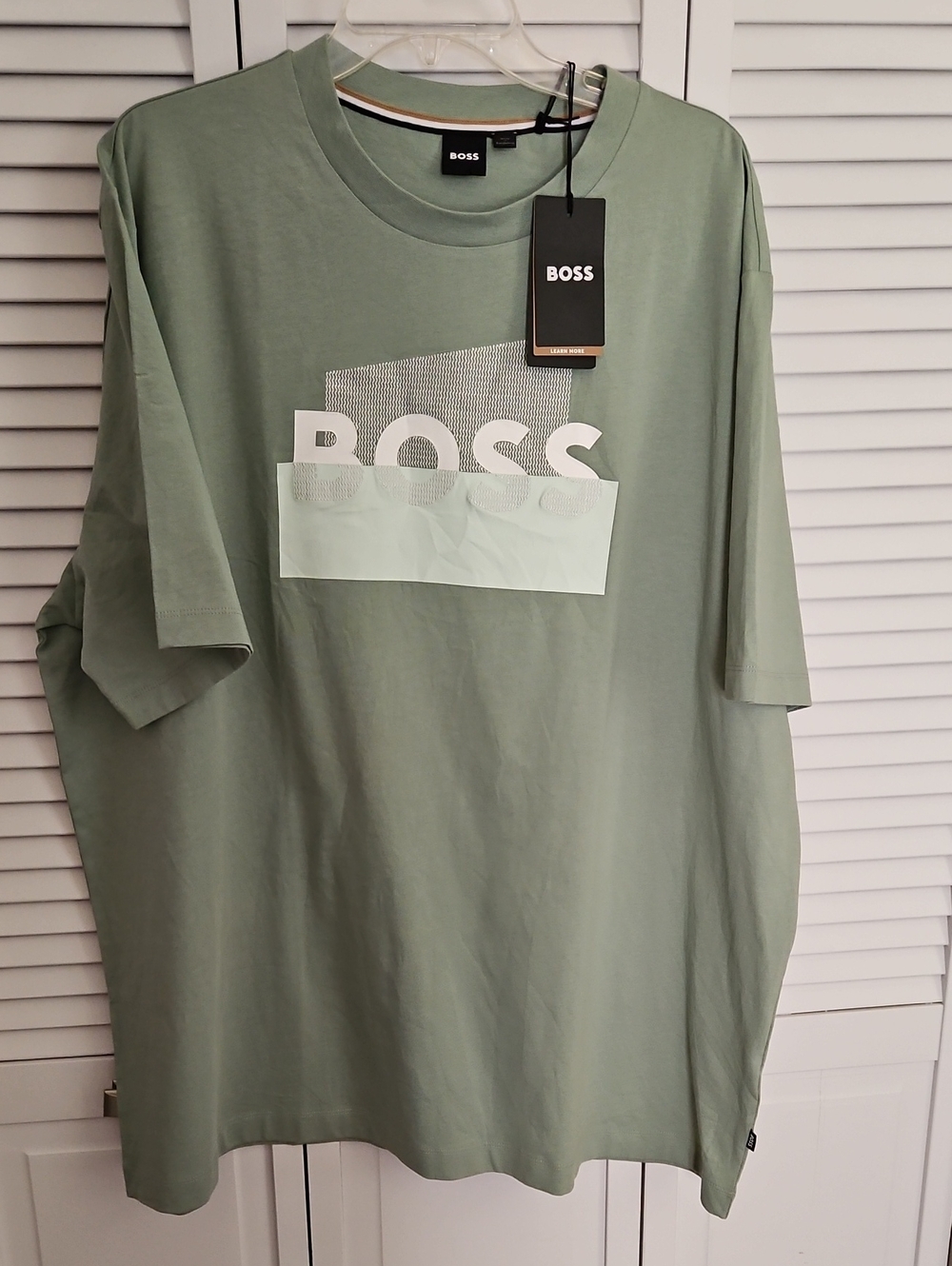 NWT BOSS BY HUGO BOSS SAGE GREEN T-SHIRT SZ 3XL